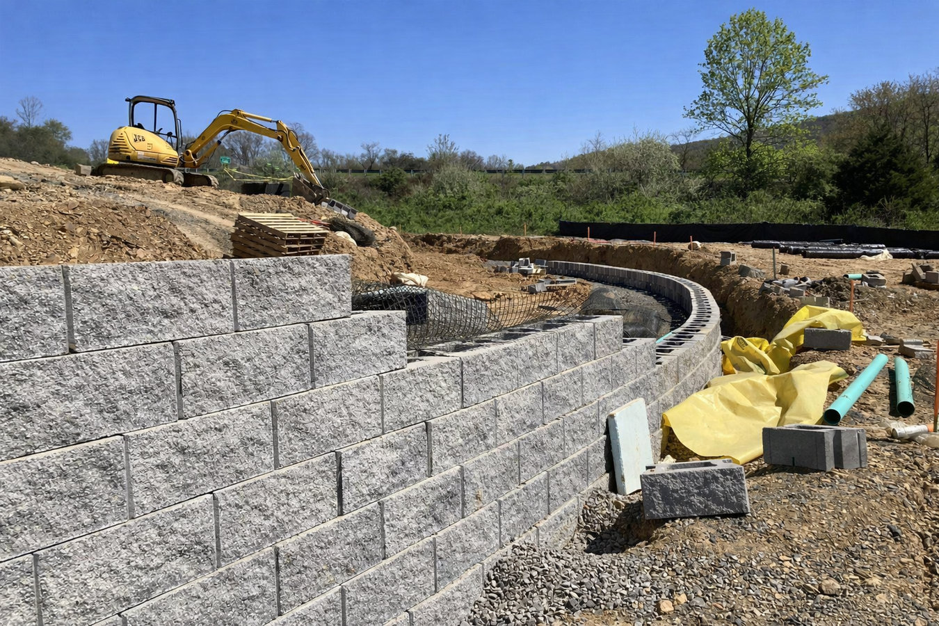 Retaining wall construction in Chino, CA